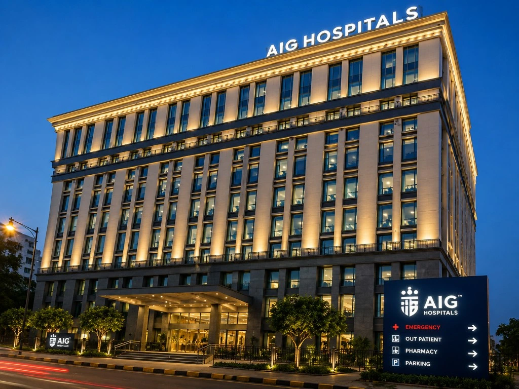 AIG Hospitals building in Hyderabad