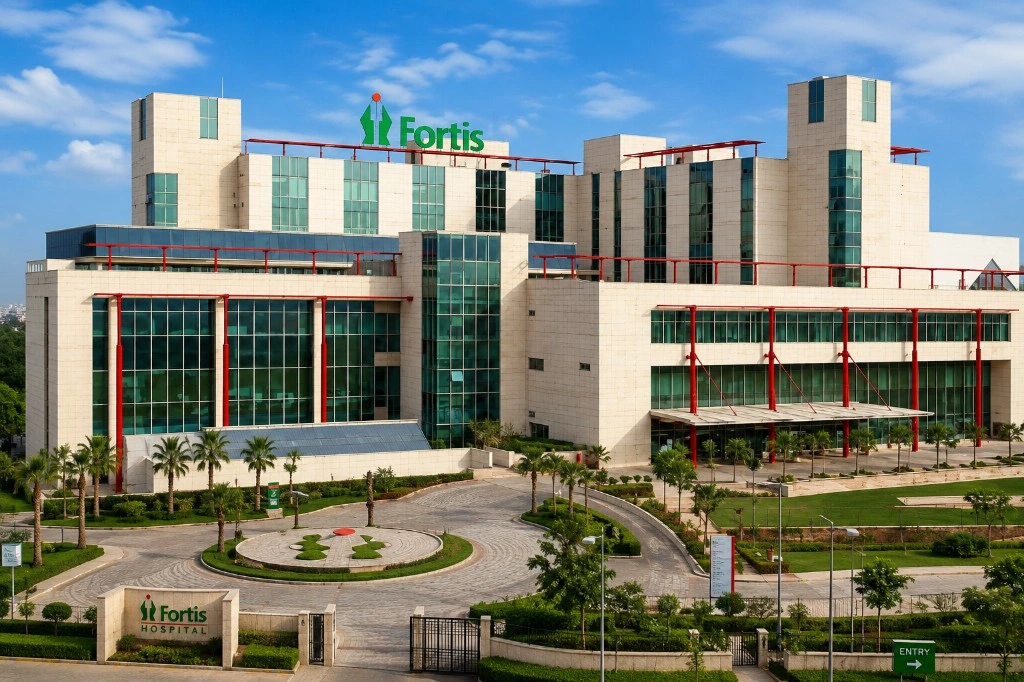 Fortis Memorial Research Institute hospital building in Gurugram