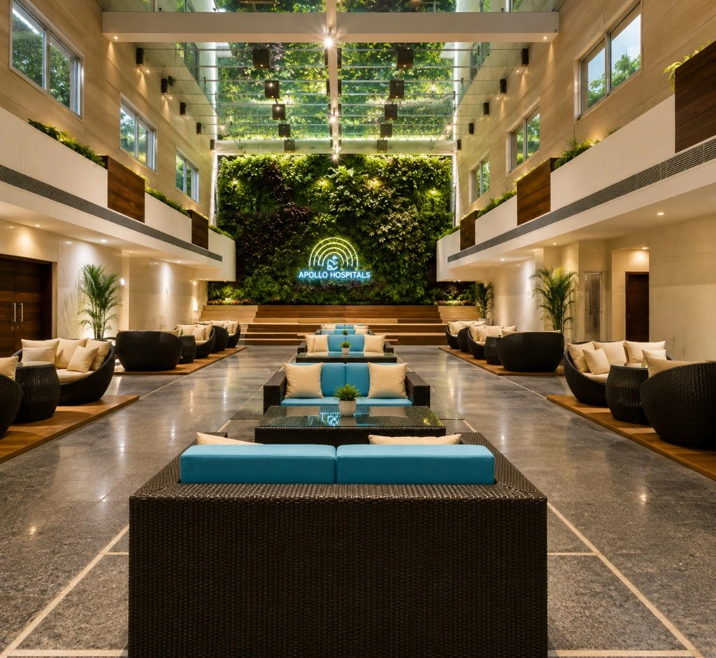MGM Healthcare hospital interior in Chennai