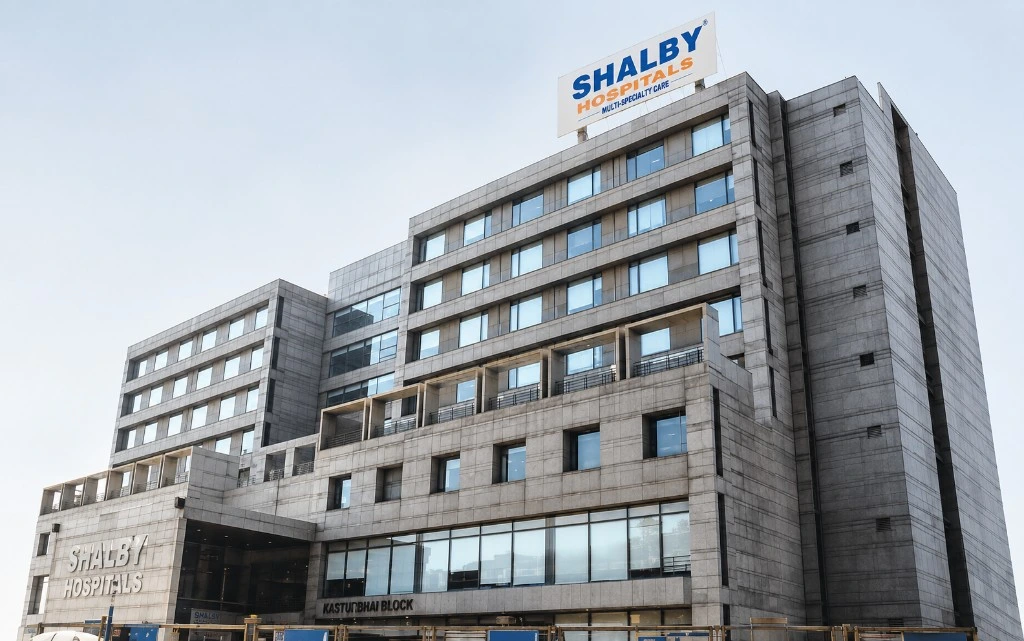 Shalby Hospitals building in Ahmedabad